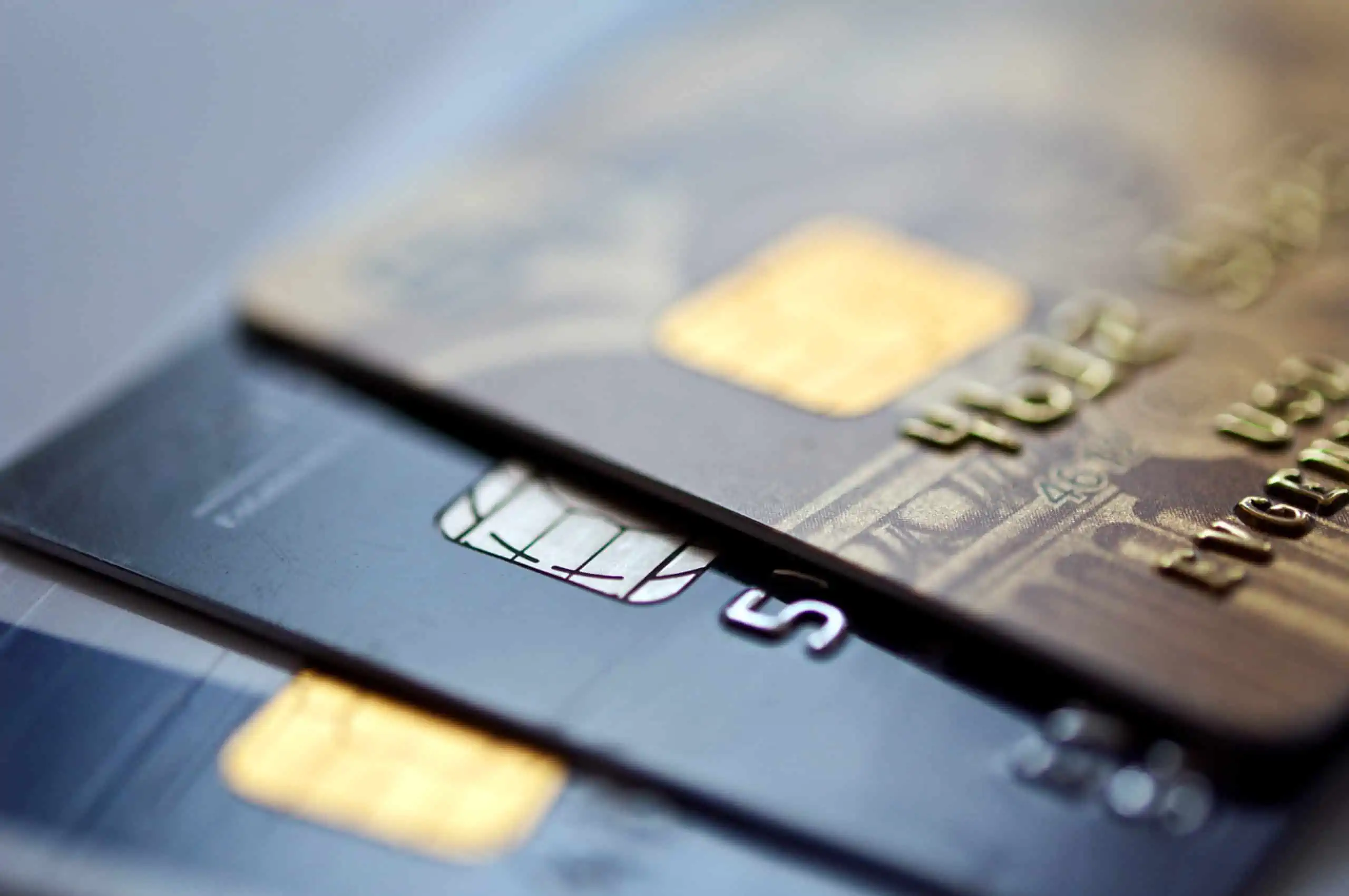 Close-up of credit cards to do a balance transfer