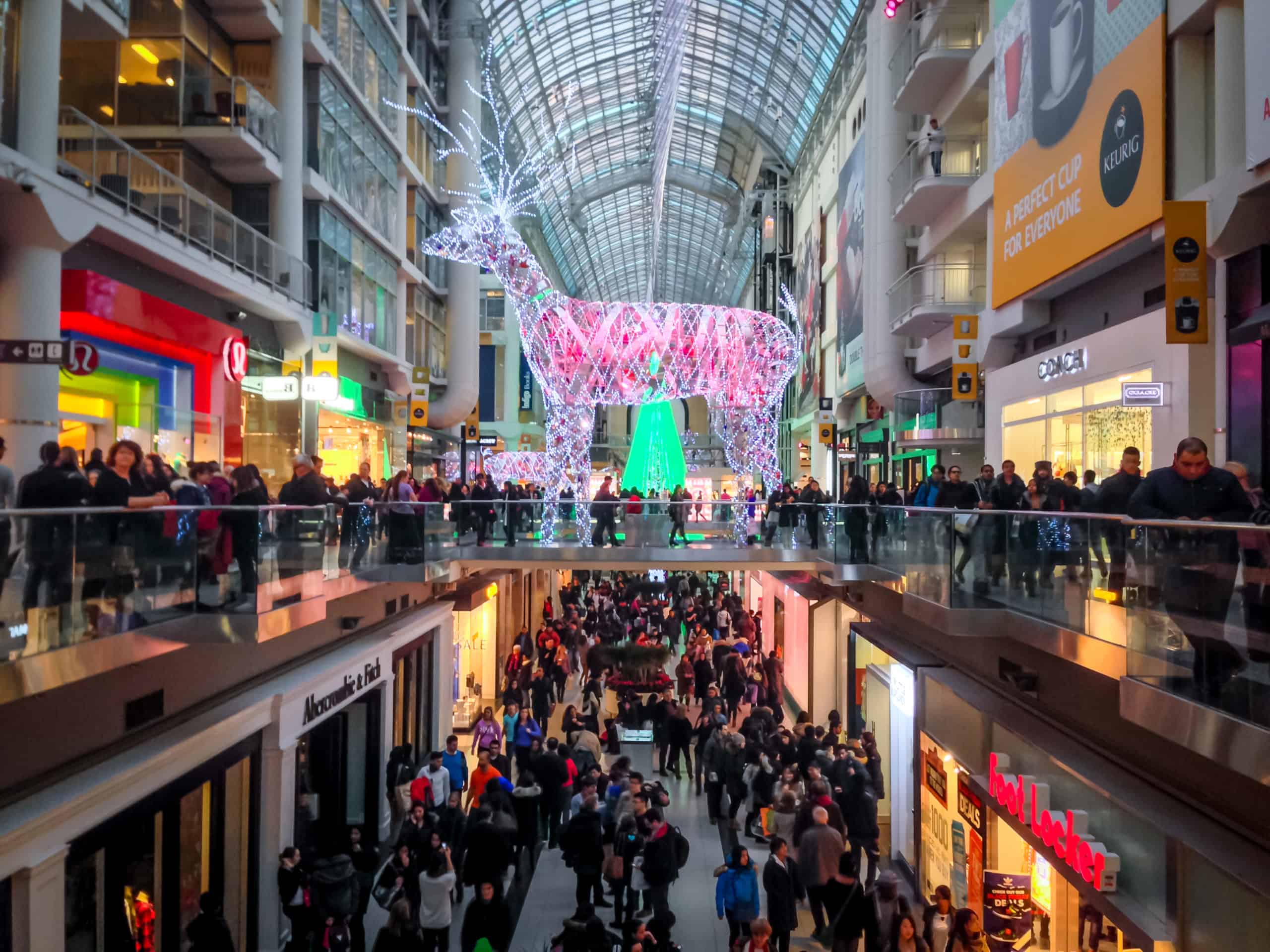 Shoppers visit the mall in Toronto, Canada on Black Friday