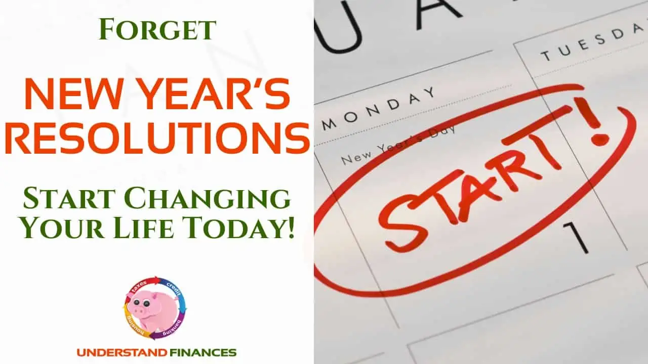New Year's Day January 1st circled on a calendar with the word "START!" signifying the starting of a New Year's resolution.