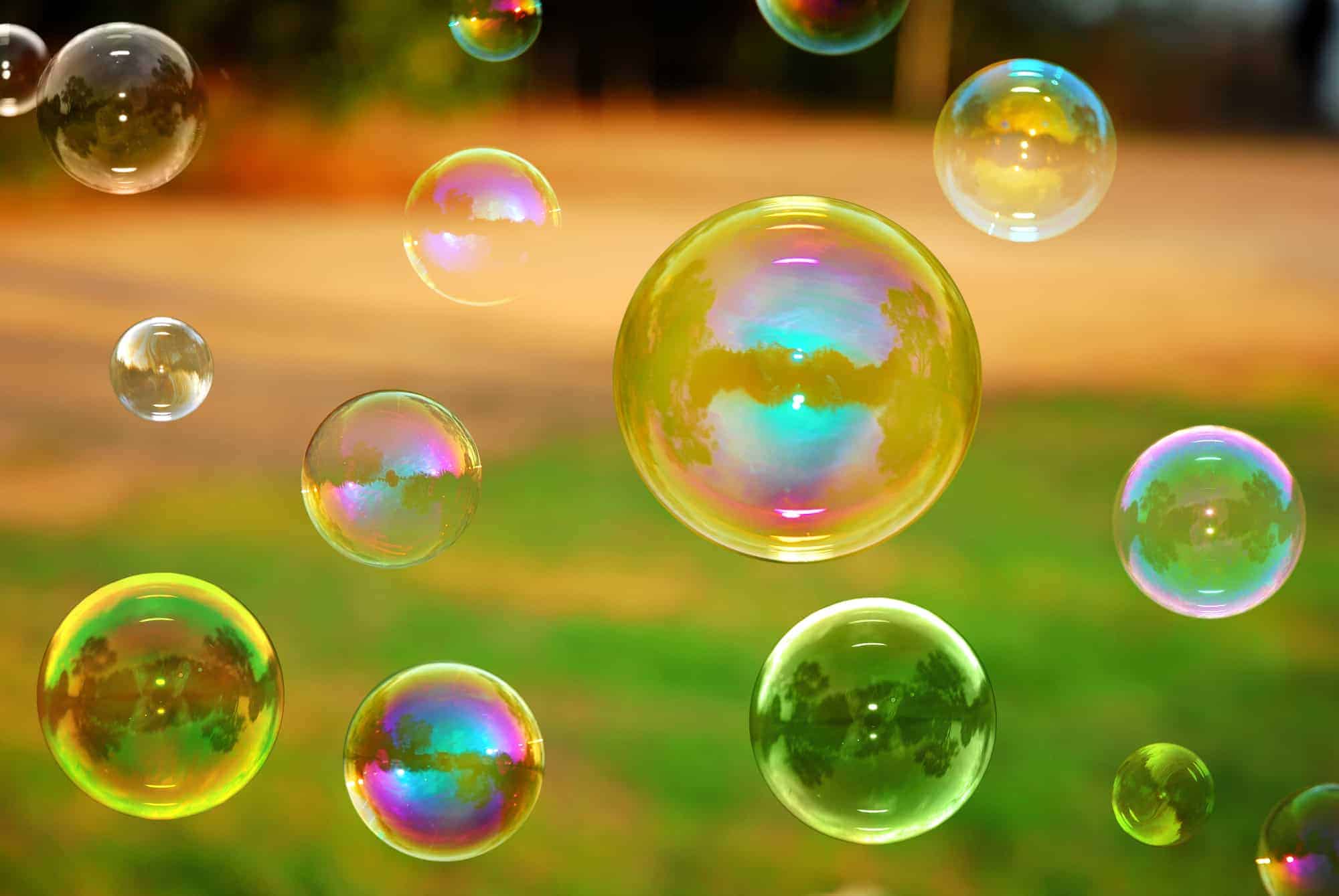 Investing in collectibles: bubbles floating in the air.