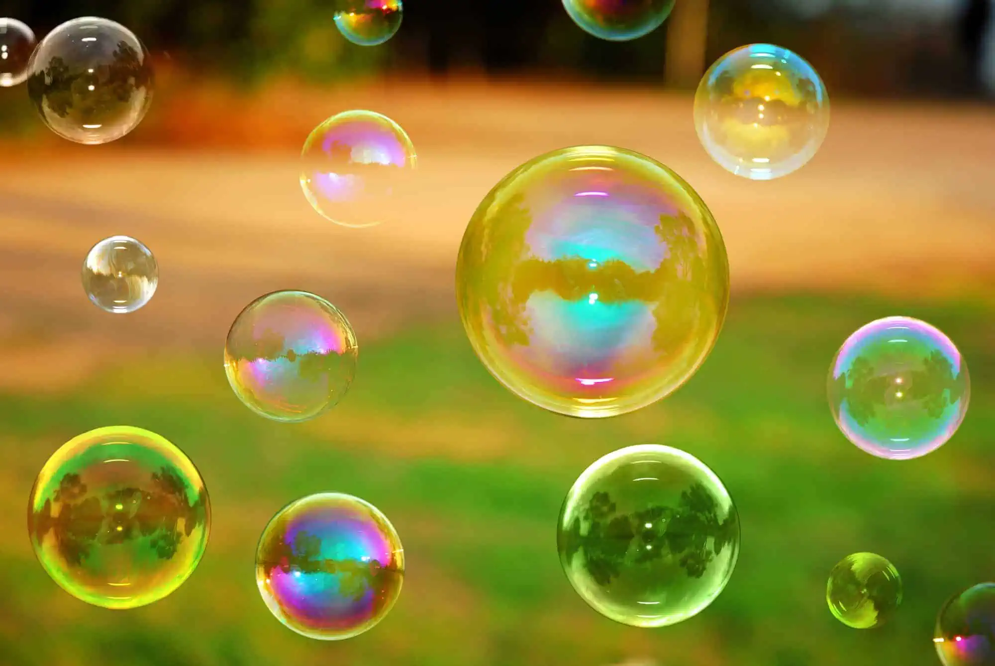 Investing in collectibles: bubbles floating in the air.