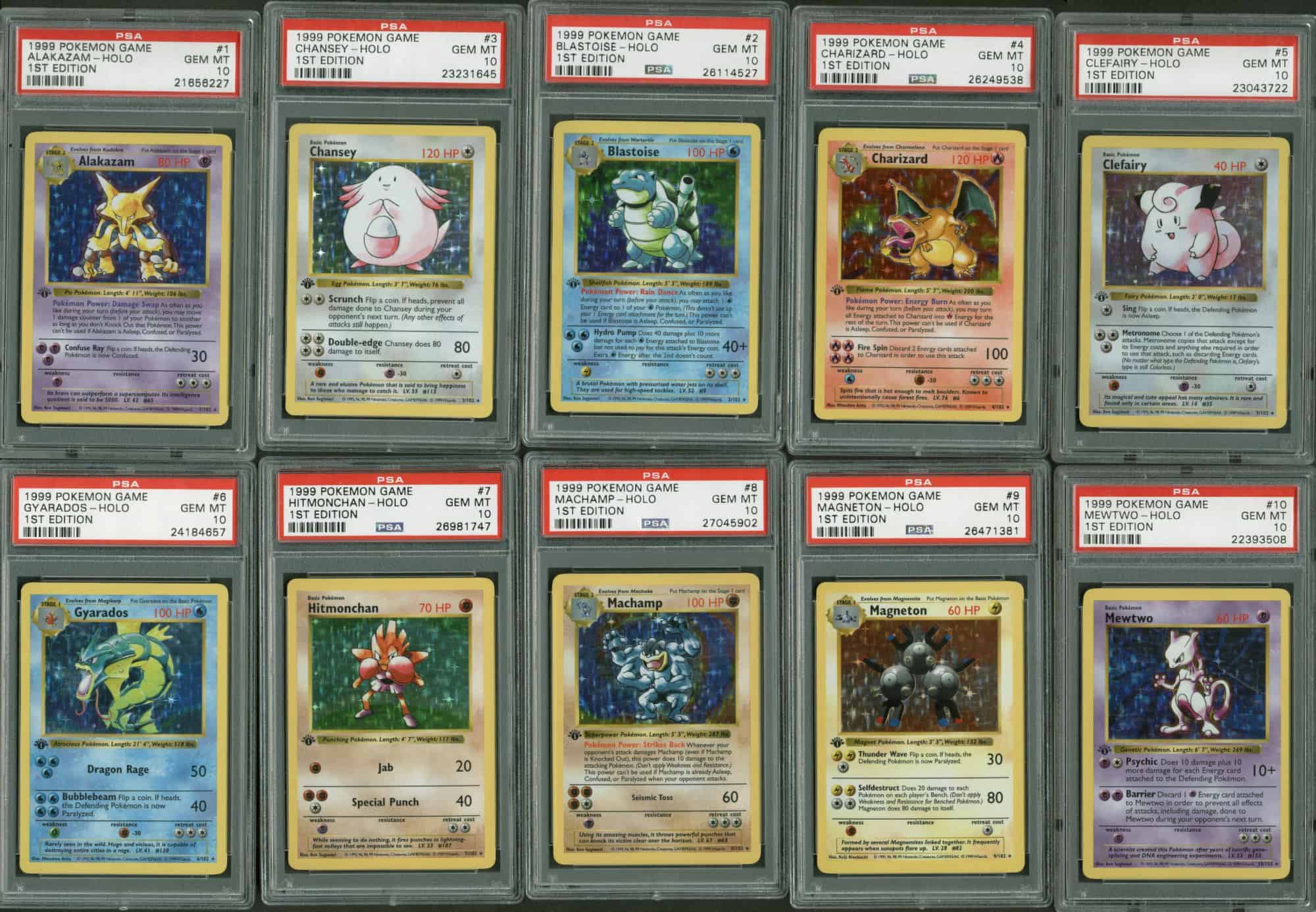 Investing in collectibles: PSA graded Pokemon trading cards.