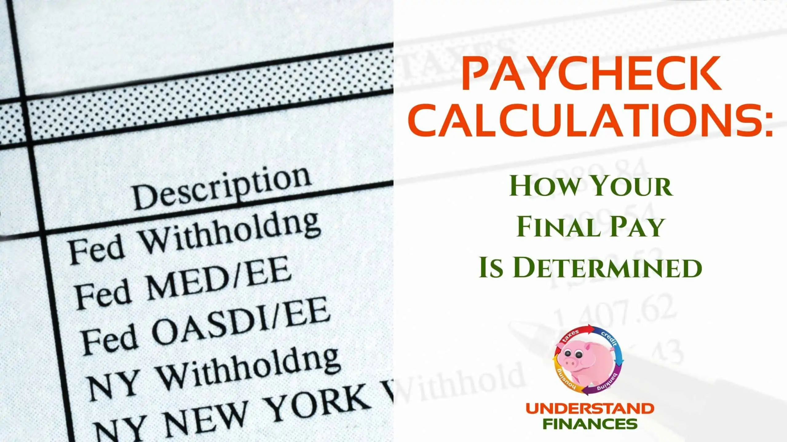 Paystub showing payroll deductions and paycheck calculations